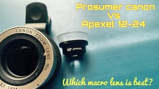 Apexel 1224 macro lens Vs prosumer canon macro lens [upl. by Pascale]