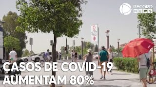 Casos positivos de Covid19 aumentam 80 no último mês [upl. by Aerdnaed]