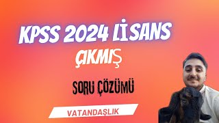 KPSS 2024 LİSANS VATANDAŞLIKTAN ÇIKMIŞ SORU ÇÖZÜMÜ kpss2024kpssvatandaşlık kpssgüncel kpsstarih [upl. by Enenej142]