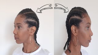 CÓMO HACER TRENZAS PEGADAS PASO A PASO CABELLO AFRO 4B4C [upl. by Ettenahc]