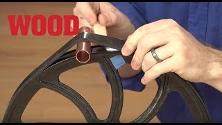 How to Replace a Bandsaw Tire  WOOD magazine [upl. by Attirb503]