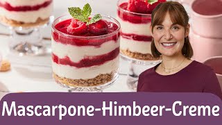 HimbeerMascarponeDessert – Nachtisch im Glas 😋  REWE Deine Küche [upl. by Ettennil]