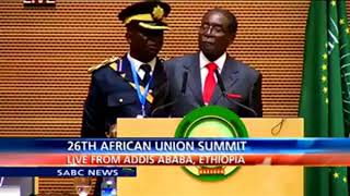 Zimbabwe President Robert Mugabe quotTell them to shut their mouthquot speech [upl. by Eiramrefinnej728]