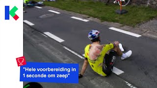 Wout Van Aert kan niet meer meedoen met de Ronde Van Vlaanderen na zware val [upl. by Spiegelman]