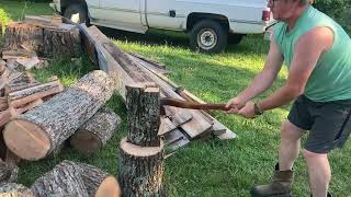 Black Oak with a Northmen Finnish Forest Axe [upl. by Iruam]