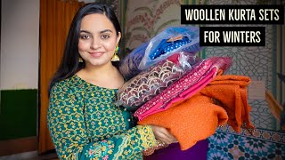 Woollen Kurta Sets Haul amp Review [upl. by Ayik]