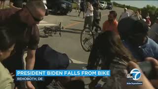 Joe Biden falls off his bike  FUS RO DAH [upl. by Ainot854]