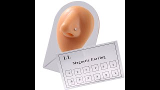 12PCSCard Fake Cheater Non Pierced Magnet Ear Tragus Cartilage Lip Labret Stud Nose Ring  Rs 650 [upl. by Daniyal470]