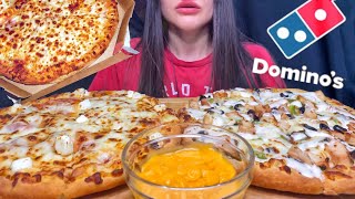 DOMINO’S CHEESE BURST  CHICKEN PIZZA  MUKBANG ASMR [upl. by Enogitna]