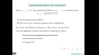 Geometrisches Mittel Wo und warum [upl. by Nollek595]