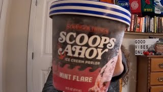 Stranger Things scoops ahoy ice cream mint flare flavor review￼￼ [upl. by Jennings]