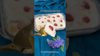 No Bake Strawberry Float  strawberry nobakerecipe dessert viralshorts viralvideo [upl. by Kaspar]