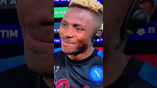 Victor Osimhen intervista Scudetto  Udinese  Napoli 11  Napoli Campione D’Italia 💙🇮🇹💙 [upl. by Uhn]