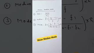 Mean Median Mode Mean Median Mode Formula Mean Median Mode Tricks Mean Mode Median short [upl. by Drol]