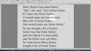 Betty Botter had some Butter English Pronunciation British Accent [upl. by Yllah]