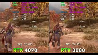 RTX 3080 vs RTX 4070 Horizon Forbidden West 1440p Ultra [upl. by Aloisius]