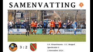 Samenvatting SV Nieuwleusen 1  FC Meppel 1 [upl. by Art]