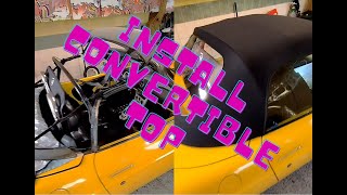 Fiat Barchetta  install new Convertible Top  part2 [upl. by Aniryt]