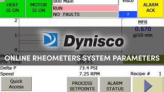 Dynisco Online Rheometers  System Parameters [upl. by Bobby]