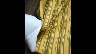 STRIPE YELLOW MULTICOLOUR PURE COTTON HANDWOVEN FABRIC [upl. by Dnomaid64]