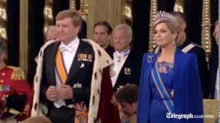 Dutch crowning WillemAlexander sworn in as king [upl. by Eelyek]