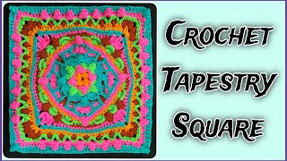 Crochet Tapestry Square âś… [upl. by Ayat]