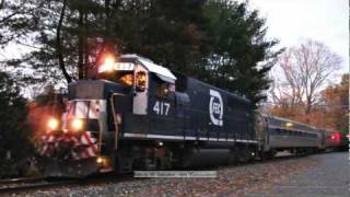 FEC 417 leads Amtraks Vermonter in Amherst MA [upl. by Egidius902]