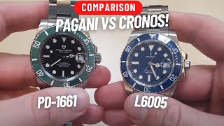 PAGANI DESIGN PD1661 VS CRONOS L6005 [upl. by Assyram]