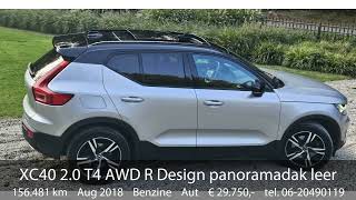 Volvo XC40 20 T4 AWD R Design panoramadak leer [upl. by Ocin]