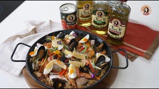 Doña Elena Seafood Paella Valenciana Recipe [upl. by Hilbert980]