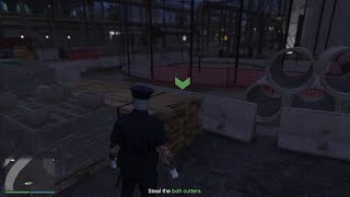 GTA V Salvage Yard Robbery The CargoShip Robbery Task Bolt Cutters [upl. by Eerrehs943]