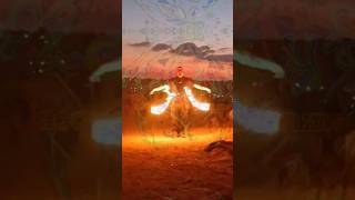 Lit Sunset fireflow fire flow poi flowarts visualart [upl. by Tadd]