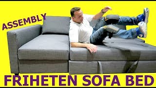 IKEA FRIHETEN Sofa Bed Assembly instructions [upl. by Tomlin]