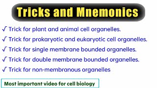 Tricks and mnemonics for organelles  Important video [upl. by Eveline845]