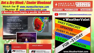 HOT amp DRY REST OF WEEK WEEKEND MESOSCALE STORM COMPLEX HOT amp WINDY FATHERS DAY WARM amp DRY JULY [upl. by Quartana]