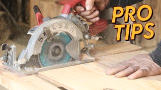 Skil Saw Pro Tips Part 2  How to Make Perfect Cuts [upl. by Anelahs837]