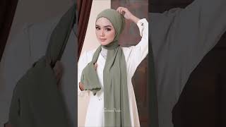 SHAWL Tutorial  Cara Pakai Tudung Shawl Gaya Simple amp Elegan [upl. by Kcerred]