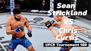 UFC 션 스트릭랜드 VS 크리스 커티스  토너먼트 16강 [upl. by Neiman]