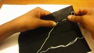 How to Baste Stitch  Tacking Stitch  Beginners Hand Sewing amp Embroidery DIY [upl. by Retxab]