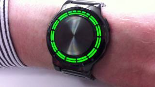 Kisai RPM Black Stainless Steel Green LED Watch Design From Tokyoflash Japan [upl. by Pfeifer64]