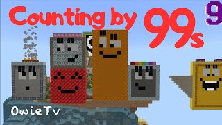 Counting by 99s Song  Minecraft Numberblocks Counting Songs  Skip Counting Songs for Kids [upl. by Cirdek]