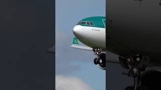 AerLingus A330 landing at Dublin airport airbus dublin planespotting aviation [upl. by Arymat]