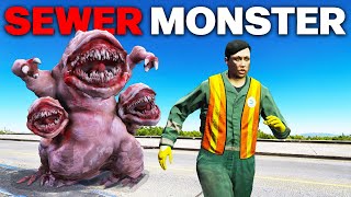 GIANT SEWER MONSTERS ATTACK  GTA 5 RP [upl. by Prisca939]