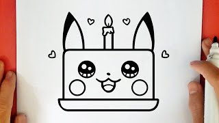 COME DISEGNARE UNA TORTA PIKACHU KAWAII [upl. by Hertz]