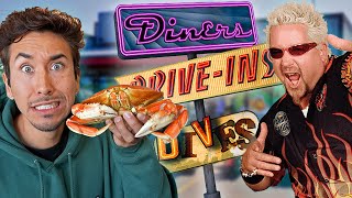 Eating At Guy Fieris Favorite FRESH SEAFOOD Restaurant In Oregon Diners Driveins and Dives [upl. by Dacie969]