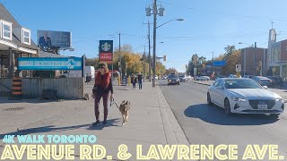 Upper Avenue Road x Lawrence Avenue West October 2022 4K Walk Toronto amp Ontario Canada [upl. by Harve]