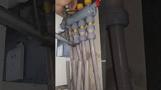 Heating pipe installation process Good tools andmachinery make work easy [upl. by Fadas]