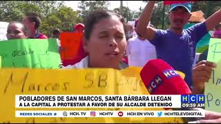 ¡Plantón Pobladores de San Marcos llegan a la capital a exigir liberación de su alcalde quotEl Patrónquot [upl. by Arednaxela88]