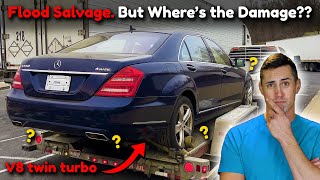 I Bought a quotFlood Salvagequot Mercedes SClass Am I Crazy Flagship Mercedes Sedan [upl. by Jenine981]