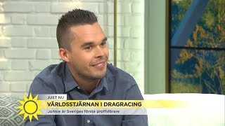 Världsstjärna i dragracing – ”Det är den värsta drogen i världen”  Nyhetsmorgon TV4 [upl. by Milak]